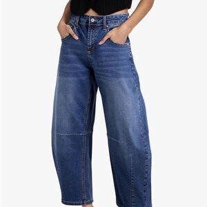 New Sidefeel Barrel leg Blue Jeans Size 16